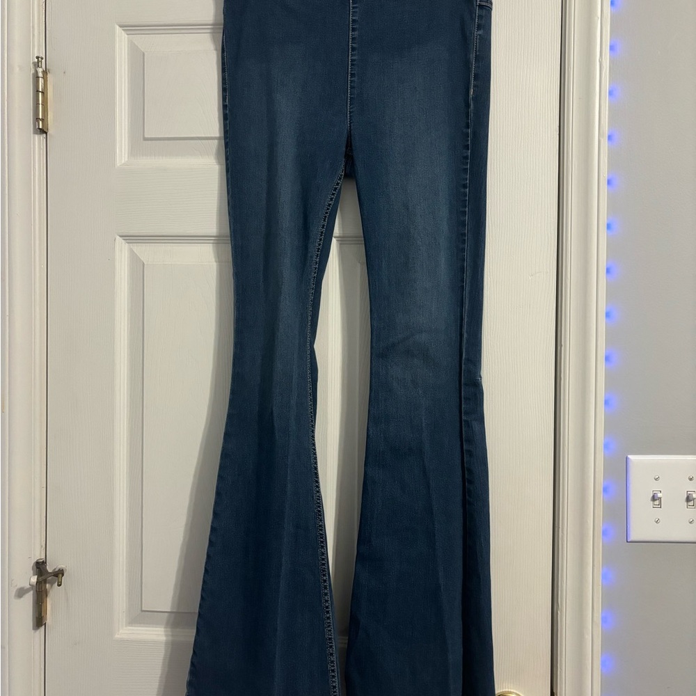 Free People Blue Flared Jeans